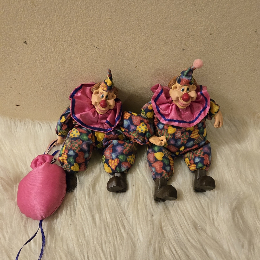 Russ Berrie & Co Dannette The Clown Doll, Corkles Collection Multi Colors